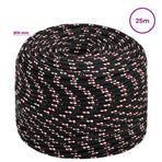 Multipurpose Utility Rope 10 mm 25 m Black and Red PP