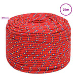 Multipurpose Utility Rope 10 mm 25 m Red PP 645 kg Max Load