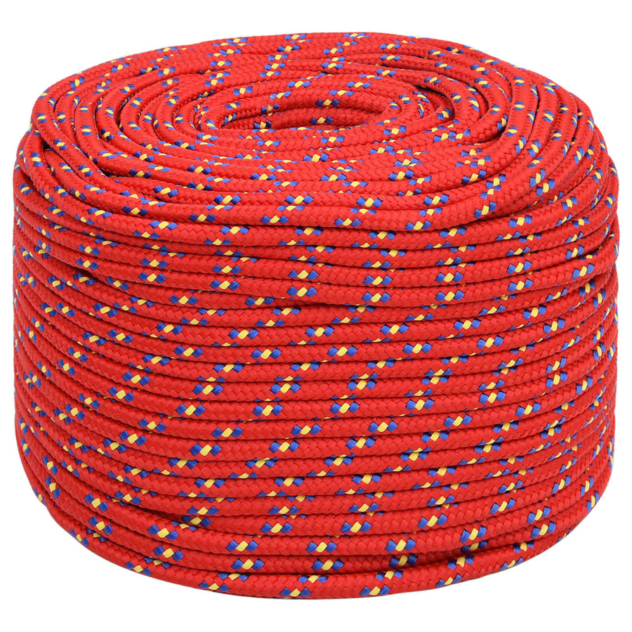 Multipurpose Utility Rope 10 mm 100 m Red PP 645 kg Max Load