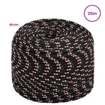 Multipurpose Utility Rope 8 mm 25 m Black and Red PP