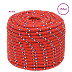 Multipurpose Utility Rope 12 mm 100 m Red PP 930 kg Max Load