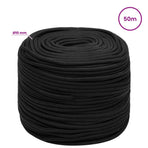 Multipurpose Utility Rope 10 mm 50 m Black PP 645 kg Max Load