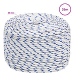 Multipurpose Utility Rope 8 mm 25 m White and Blue PP