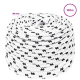 Multipurpose Utility Rope 6 mm 100 m White Polyester - 45-Degree Angle