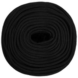 Multipurpose Utility Rope 8 mm 50 m Black Polyester - Front View