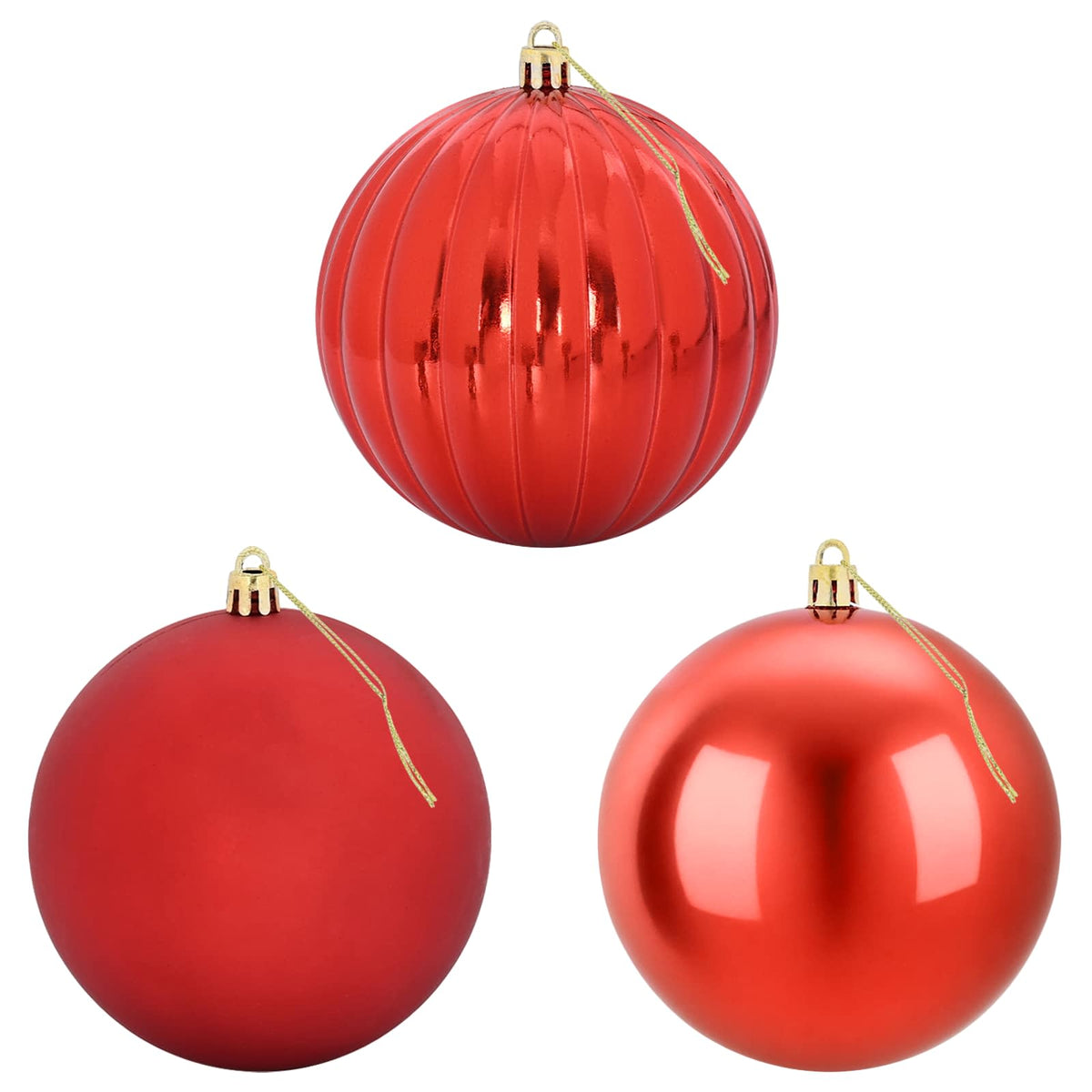 Christmas Ball Set XXL 3 pcs Red Ø 25 cm Plastic