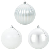 Christmas Ball Set XXL 3 pcs White Ø 25 cm Plastic - Side View