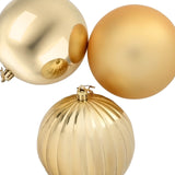 Christmas Ball Set XXL 3 pcs Gold Ø 25 cm Plastic - Top-Down View