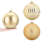 Christmas Ball Set XXL 3 pcs Gold Ø 25 cm Plastic - Front View