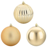 Christmas Ball Set XXL 3 pcs Gold Ø 25 cm Plastic - Side View
