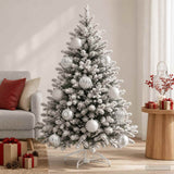Christmas Ball Set XXL 3 pcs Silver Ø 25 cm Plastic