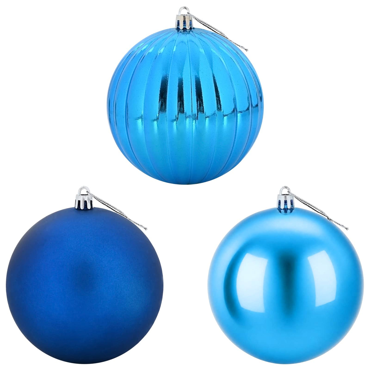 Christmas Ball Set XXL 3 pcs Blue Ø 25 cm Plastic