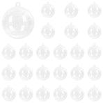Christmas Ball Set 25 pcs Transparent Dia. 8 cm Plastic