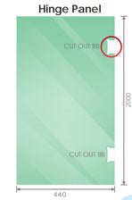 110x110cm Corner Frameless Shower Screen with Gold U-Brackets and Floor U-Bracket and SS Hinges, Square Double Pull Handle