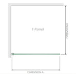 110x110cm Corner Frameless Shower Screen with Gunmetal U-Brackets and SS Hinges, Square Double Pull Handle