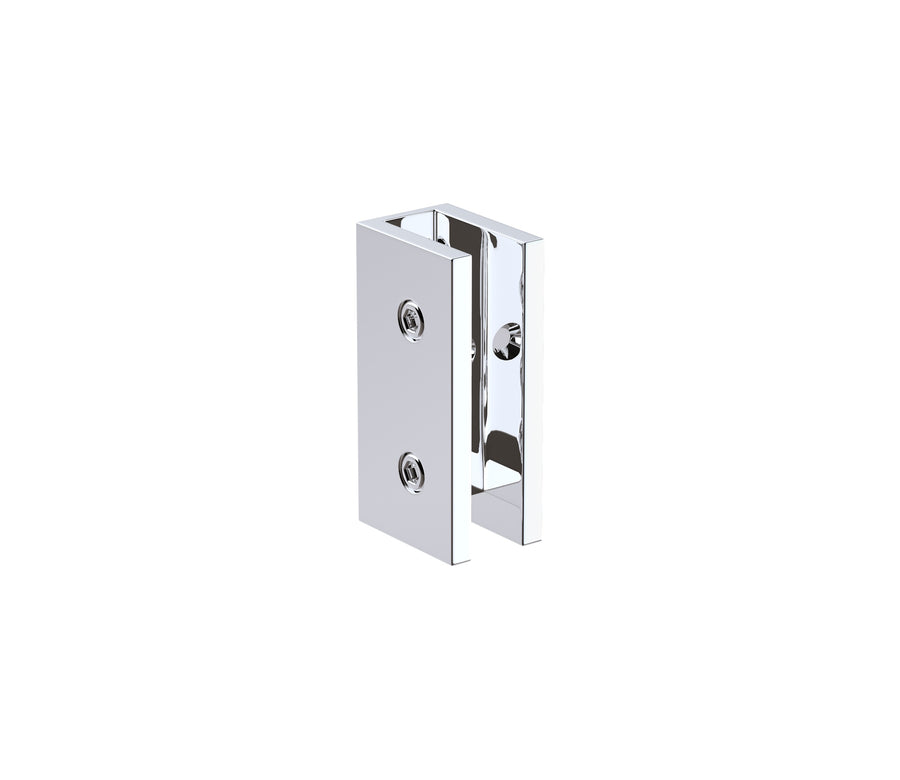 120x70cm Corner Frameless Shower Screen with Chrome U-Brackets and SS Hinges, Square Double Pull Handle