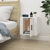Wall Mounted TV Cabinet High Gloss White 40x34.5x40 cm - Side View