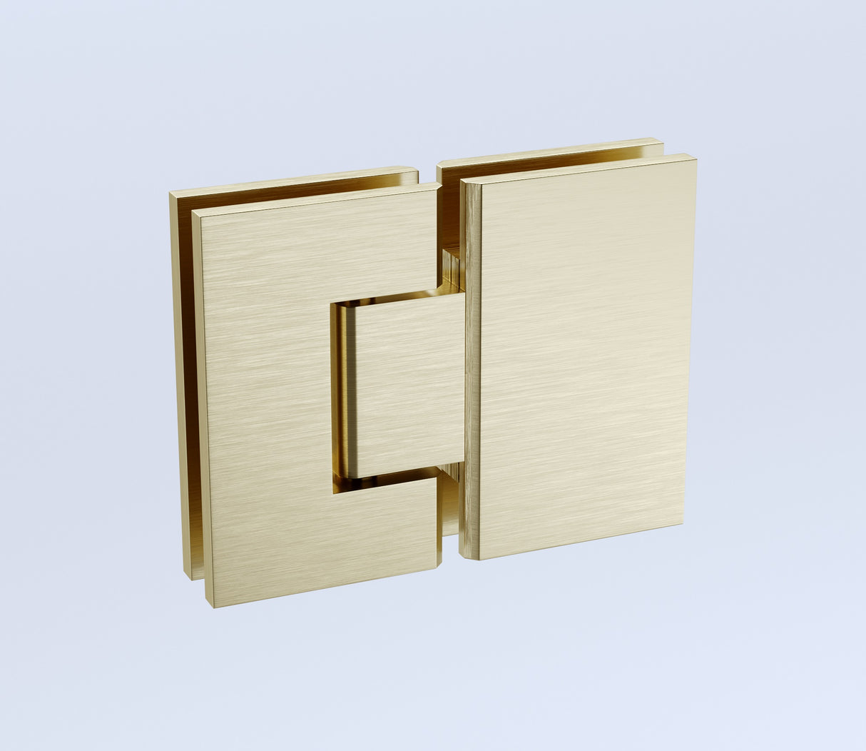 120x70cm Corner Frameless Shower Screen with Gold Wall Channel and Floor F-Bracket and Brass Hinges, Square Knob Handle