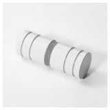 100x70cm Corner Frameless Shower Screen with White U-Brackets and Brass Hinges, Round Knob Handle - Extra Image