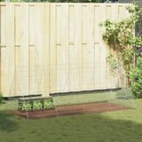 Rabbit Cage Silver 215 x 100 x 85 cm Galvanised Steel - Side View