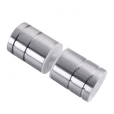 120x100cm Corner Frameless Shower Screen with Nickel Wall Channel and Floor F-Bracket and Brass Hinges, Round Knob Handle - Extra Image