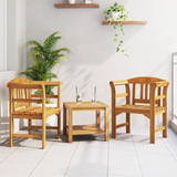 Rose Bench Natural 68.5 x 46 x 82.5 cm Solid Acacia Wood - Front View