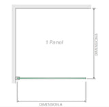 120x120cm Corner Frameless Shower Screen with White U-Brackets and Brass Hinges, Round Knob Handle - 45-Degree Angle