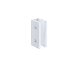 120x70cm Corner Frameless Shower Screen with White U-Brackets and Brass Hinges, Square Double Pull Handle