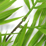 Hanging Fresh Green Bamboo Leaf Fern UV Resistant 80cm - Close-Up Angle