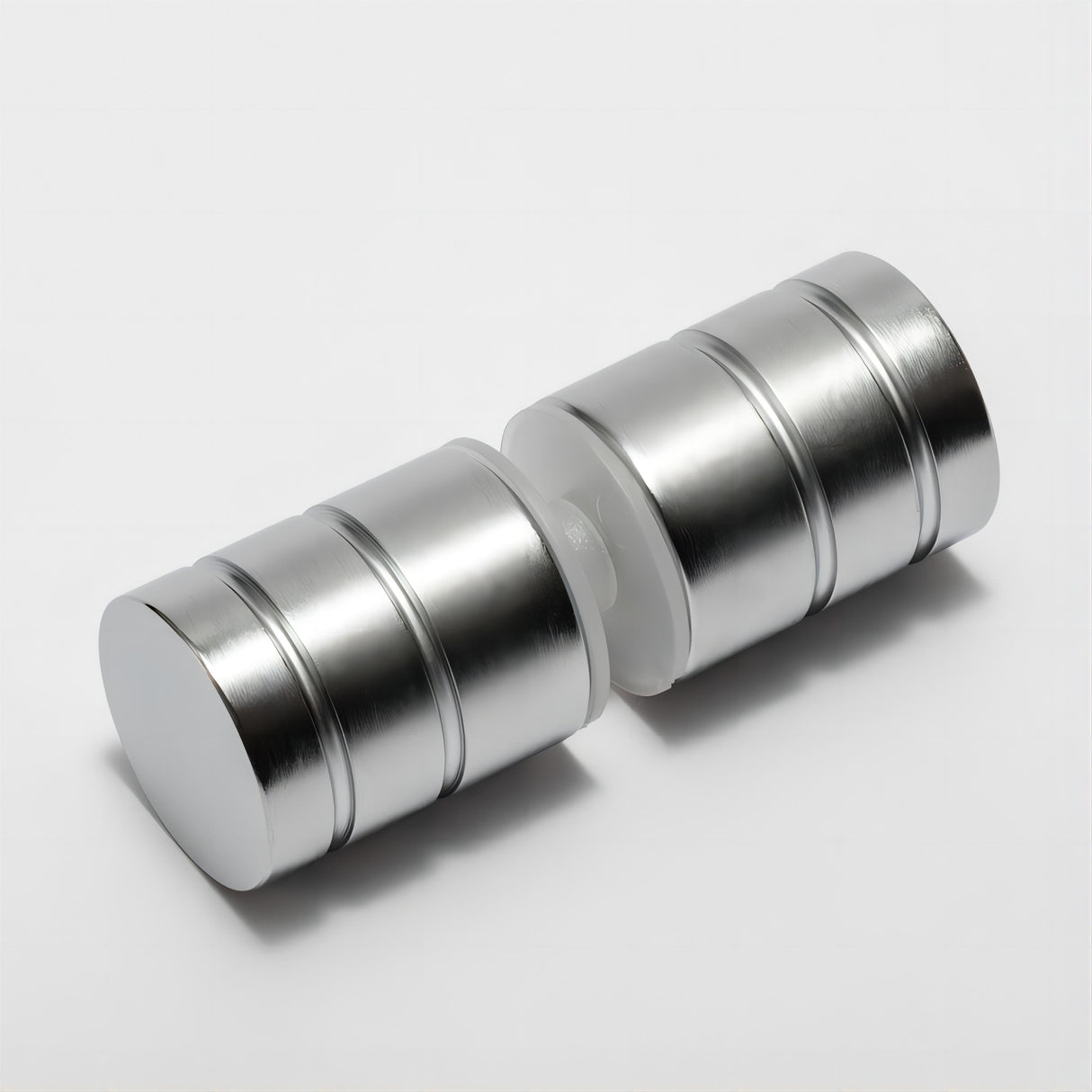 110x70cm Nickel Corner Frameless Shower Screen with Wall Channel Brackets, Stainless Steel Hinges & Round Knob Handle