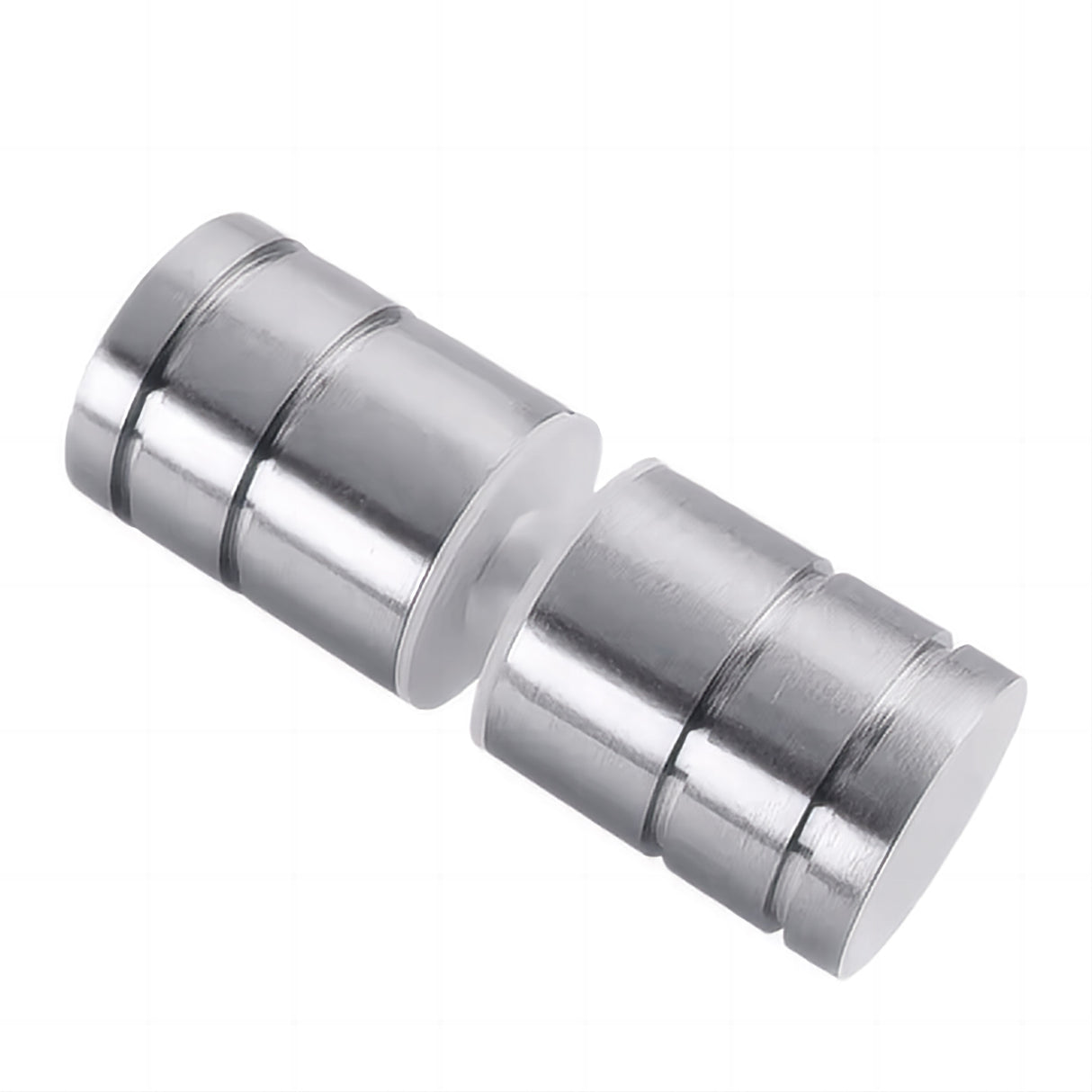120x110cm Nickel Corner Frameless Shower Screen with Wall Channel Brackets, Stainless Steel Hinges & Round Knob Handle