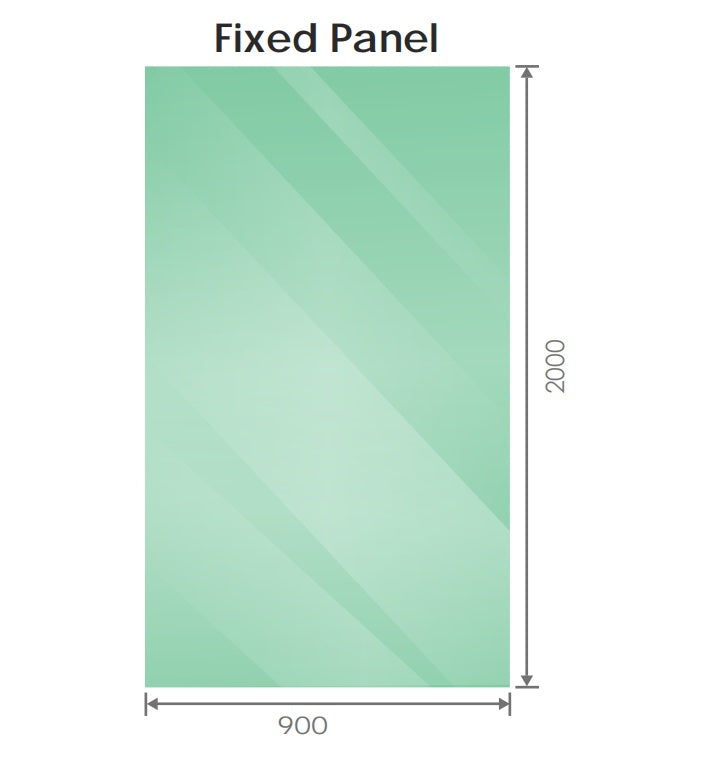 120x90cm Gold Corner Frameless Shower Screen with Wall Channel and Floor Channel Brackets, Stainless Steel Hinges & Square Double Pull Handle