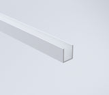 90x70cm Corner Frameless Shower Screen &ndash; White Wall Channel with Brass Hinges & Square Knob Handle - Close-Up Angle