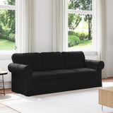 Sofa Black 95 x 82 x 80 cm Fabric - Front View