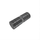 120x80cm Corner Frameless Shower Screen &ndash; Gunmetal Wall Channel with Brass Hinges & Round Knob Handle - Extra Image