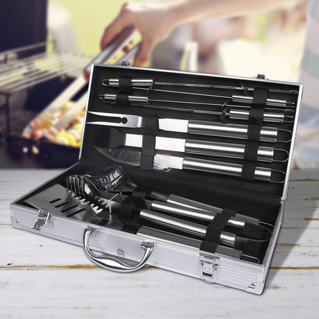 Moyasu 10Pcs BBQ Tool Set Stainless-2006733309522087942