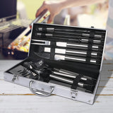 Moyasu 10Pcs BBQ Tool Set Stainless - Rear View