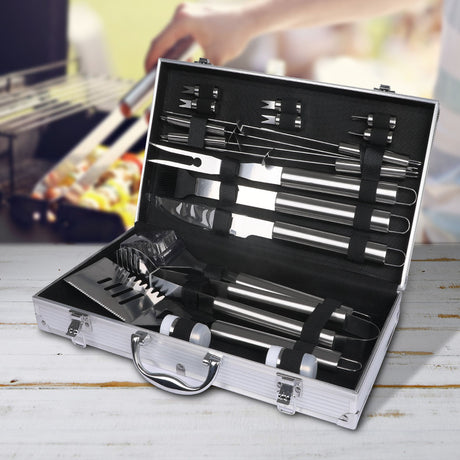 Moyasu 18Pcs BBQ Tool Set Stainless-2006733309673082886