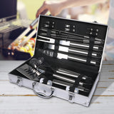 Moyasu 18Pcs BBQ Tool Set Stainless - Rear View