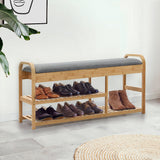 Levede Bamboo Shoe Rack Bench Entryway Seat-2006732840615677959