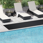 Floor Mat with Wide Rib 1 x 5 m Black Rubber