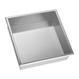 336 x 336 x 101mm Shower Niche Single Shelf Organizer No Tile Needed in Stainless Steel Finish - 45-Degree Angle