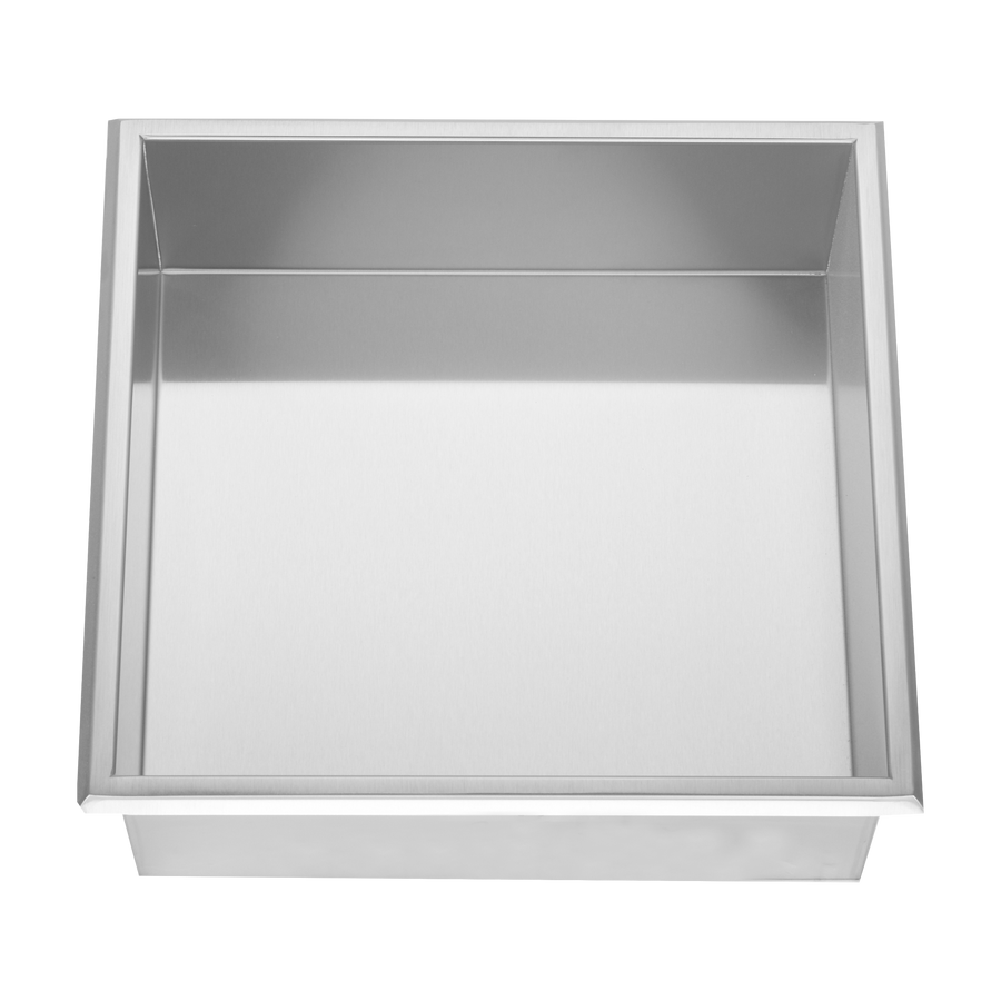 336 x 336 x 101mm Shower Niche Single Shelf Organizer No Tile Needed in Stainless Steel Finish