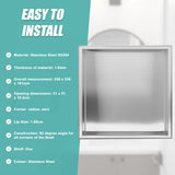 336 x 336 x 101mm Shower Niche Single Shelf Organizer No Tile Needed in Stainless Steel Finish - Extra Image