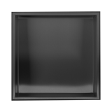 336 x 336 x 101mm Shower Niche Single Shelf Organizer No Tile Needed in Black
