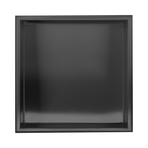 336 x 336 x 101mm Shower Niche Single Shelf Organizer No Tile Needed in Black