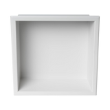 336 x 336 x 101mm Shower Niche Single Shelf Organizer No Tile Needed in White - Top-Down View
