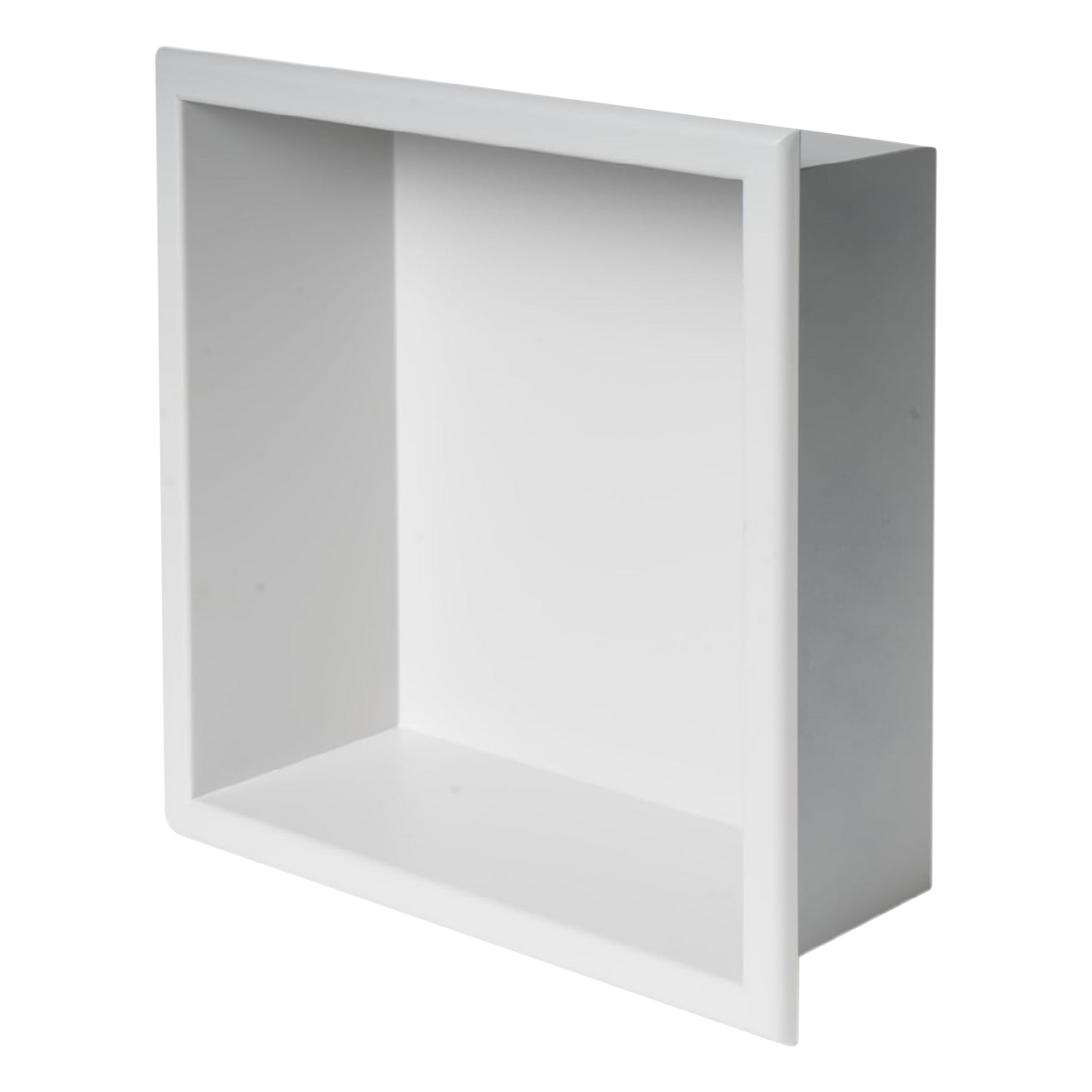 336 x 336 x 101mm Shower Niche Single Shelf Organizer No Tile Needed in White