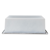 336 x 336 x 101mm Shower Niche Single Shelf Organizer No Tile Needed in White - Close-Up Angle