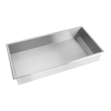 641 x 336 x 101mm Shower Niche Single Shelf Organizer No Tile Needed in Stainless Steel - 45-Degree Angle